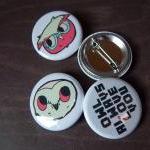 Backyard Owls 4 Button Pack - 1 1/4 Inch Pinback..
