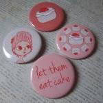 Marie Antoinette Pin 4 Pack - 2 1/4 Inch Buttons