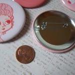 Marie Antoinette Pin 4 Pack - 2 1/4 Inch Buttons