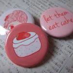 Marie Antoinette Pin 3 Pack - 1 1/4 Inch Buttons