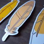 Feather Sticker Pack - Yellow