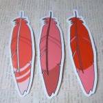 Feather Sticker Pack - Red