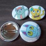 Fancy Cats 4 Button Pack - 1 1/4 Inch Pinback..