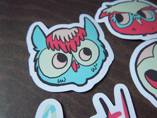 Backyard Owls Sticker Pack - 4 Stickers