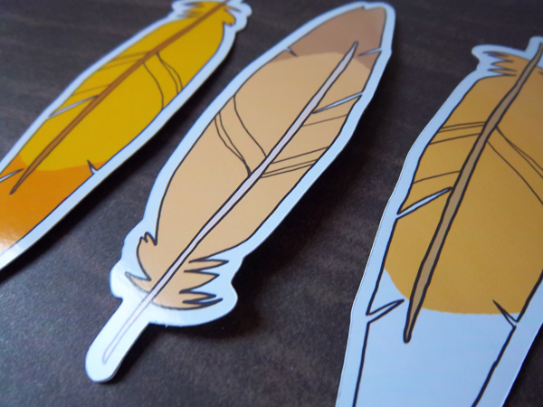 Feather Sticker Pack - Yellow