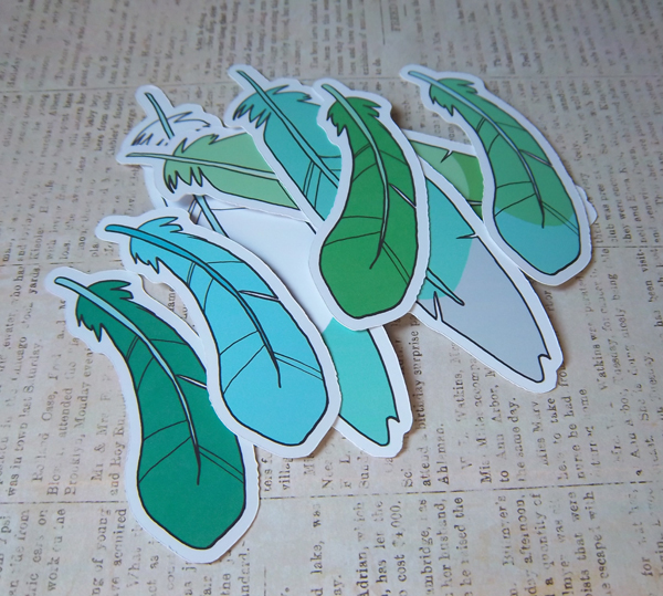 Feather Sticker Pack - Green